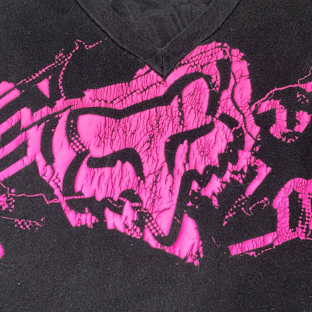 Fox Grunge V-Neck Tee, Women’s Large - Picture 7 of 9